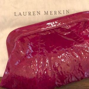 Lauren Merkin NEVER USED Leather Embossed Clutch